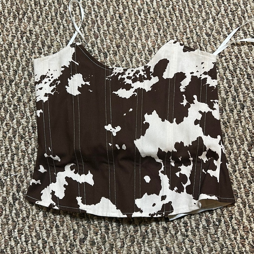 Miaou cowprint corset worn once